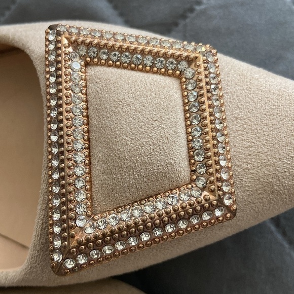 Lilang Shoes LikangxieYe Size 6 buff colored women’s flats pointed toe suede $65 - Picture 10 of 10